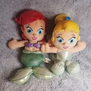 Walt Disney World Ariel & Tinkerbell Plush Dolls